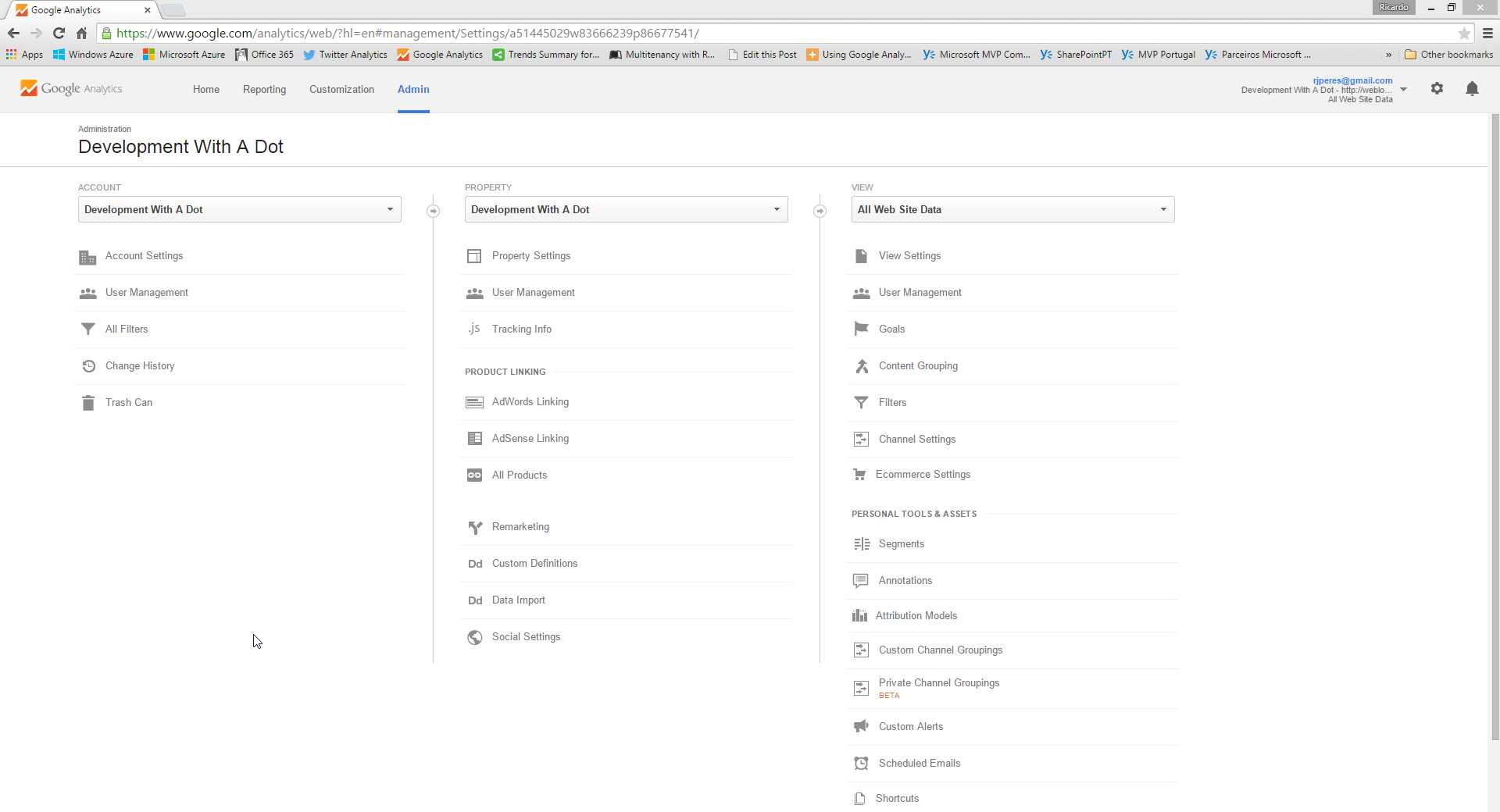 Creating Google Analytics properties