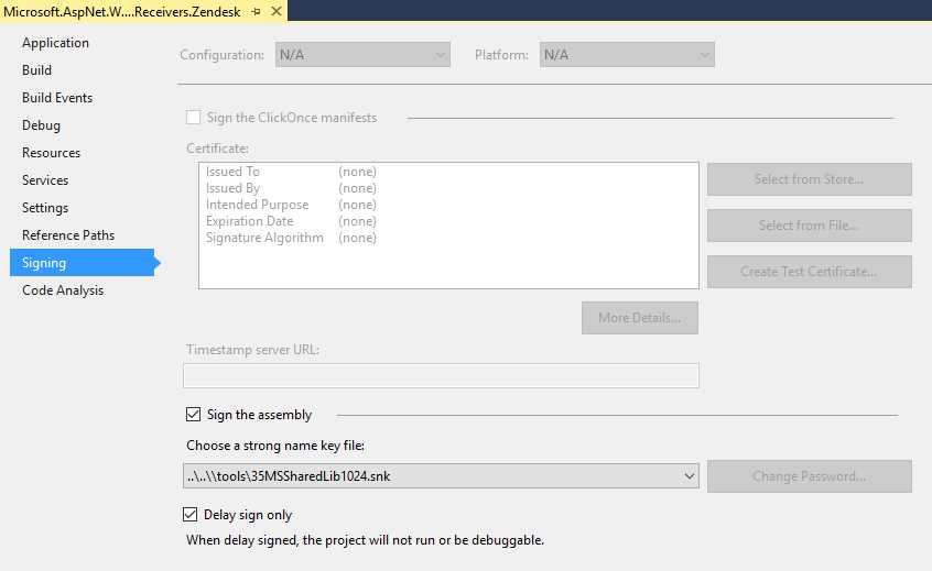 Figure 29 Sign the assembly