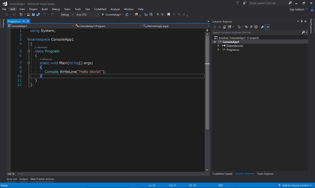 Hello World Application