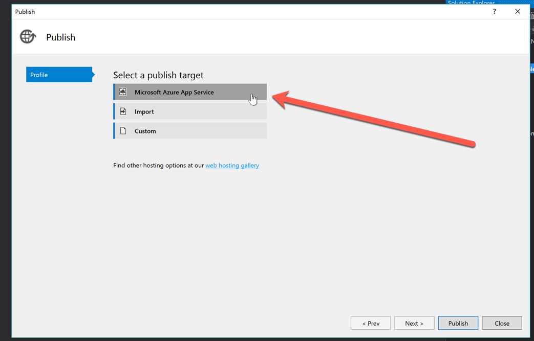 Select Publishing Targets