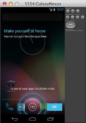 The emulator after it’s ready to use