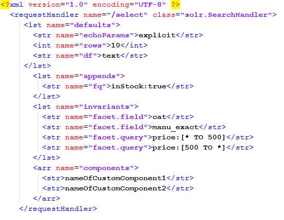 /select request handler