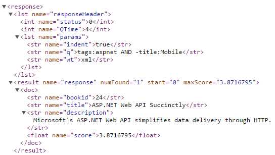 Negative query result showing only one match