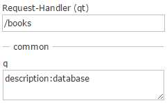 Our example query as it might be viewed using the Admin UI in Solr