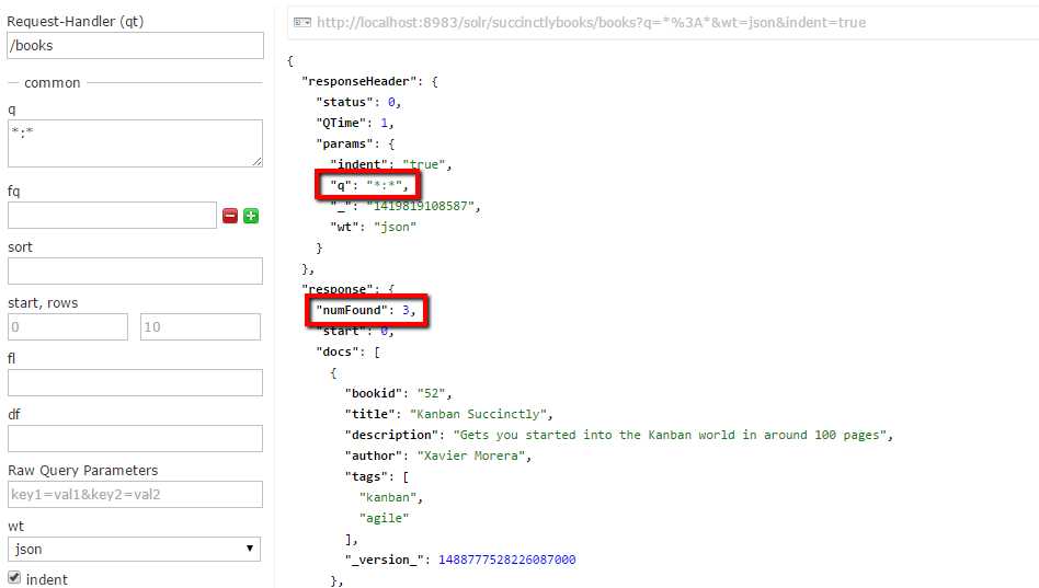 Results with books handler appends