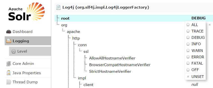 Solr Logging hierarchy