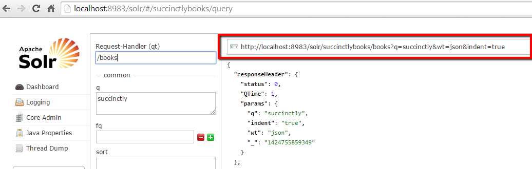 Where to click to construct query URL