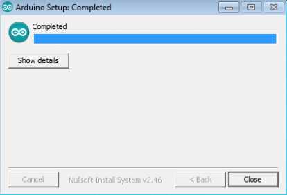 After the installation completes, click Close
