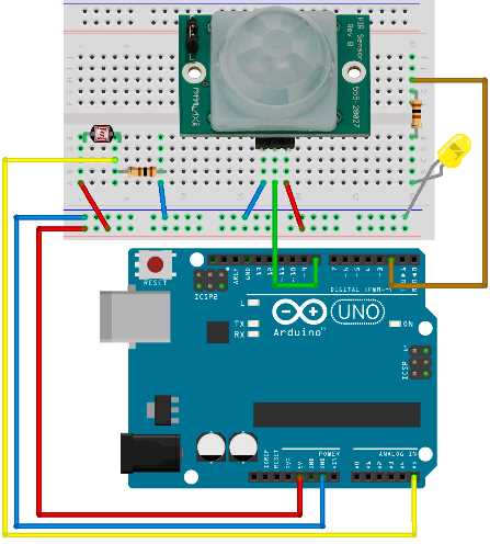 Conditional light on with motion sensor wiring