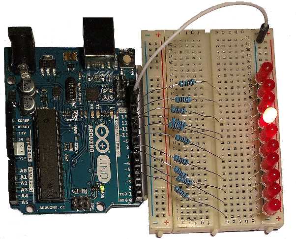 Cylon Eye version with a single jumper wire