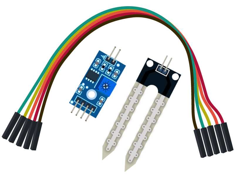 Soil moisture sensor with parts