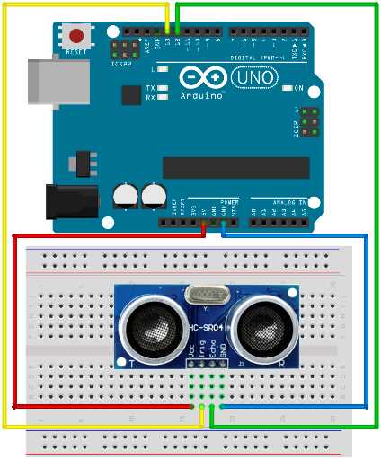 Ultrasonic distance sensor wiring