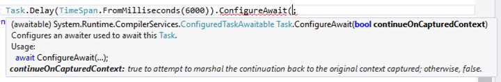 ConfigureAwait(false)