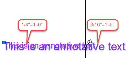 Annotative Text with two annotation scales assigned