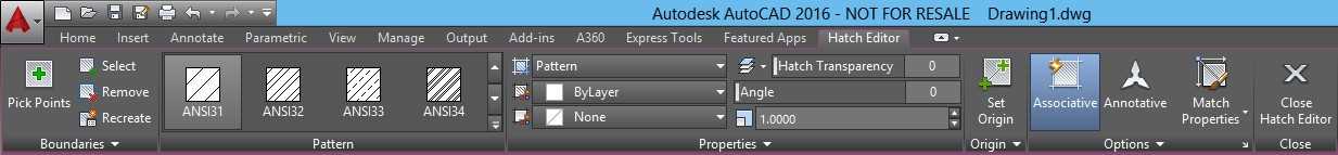 Contextual Ribbon Tab for the Hatches