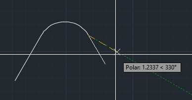 Continuing a line from a previously created arc