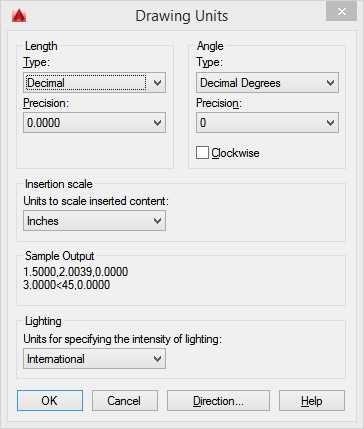 Drawing Units Dialog