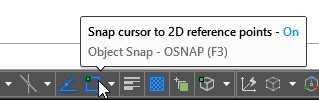 Object Snap toggle button