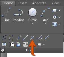 Point tool in the Ribbon