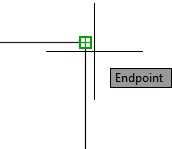 Snapping to the end point of a line