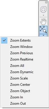 Zoom Command in the Navigation Bar