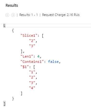 Result of the Scalar Query Using Array Manipulation Functions