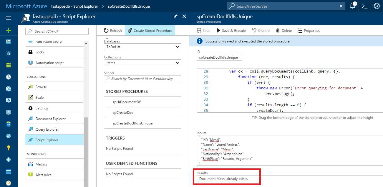 The Execution of spCreateDocIfIdIsUnique