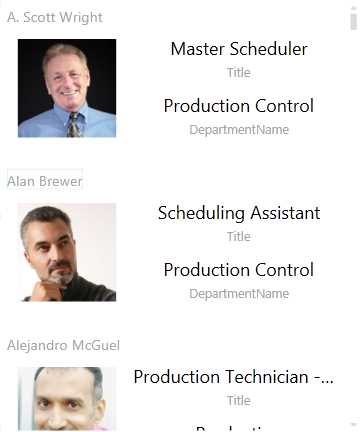 Card visualization with callout mode enabled