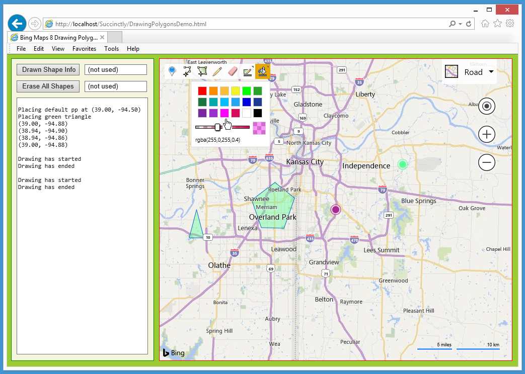 Using the Drawing Control Color Selector