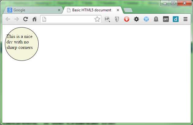 Div with 90-pixel, rounded corners