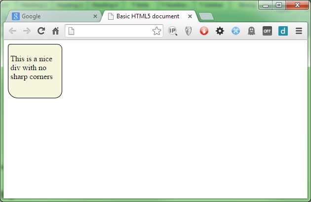 Div with four different size corners