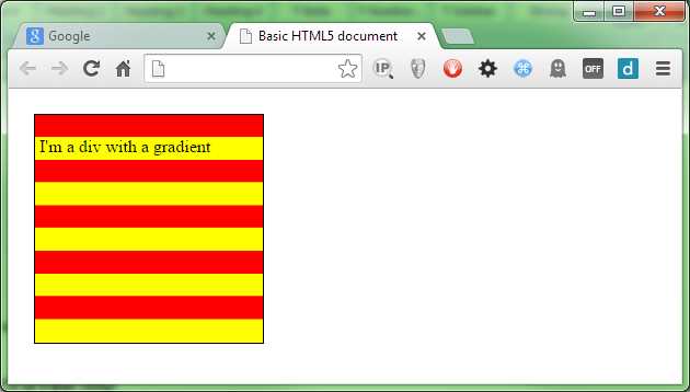 Our gradient now repeats