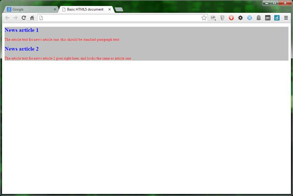 Output produced by Code Listings 8 and 9