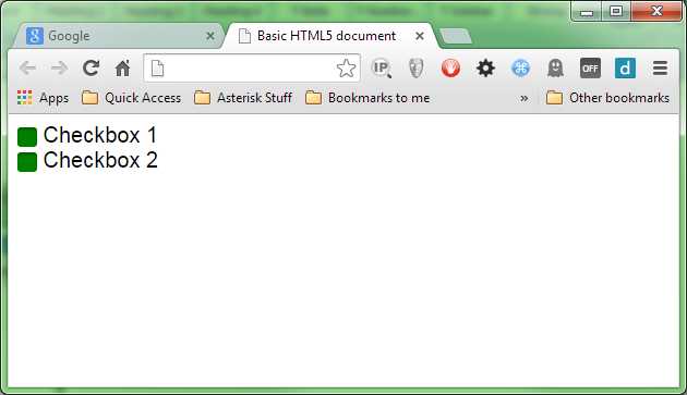 We have green check boxes