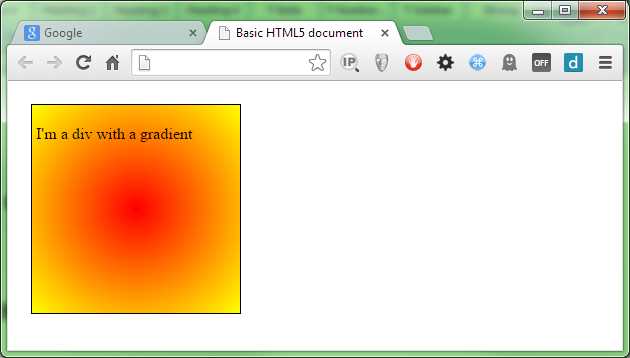 We've changed the gradient to a radial one