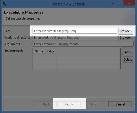 Create New Profiler Session