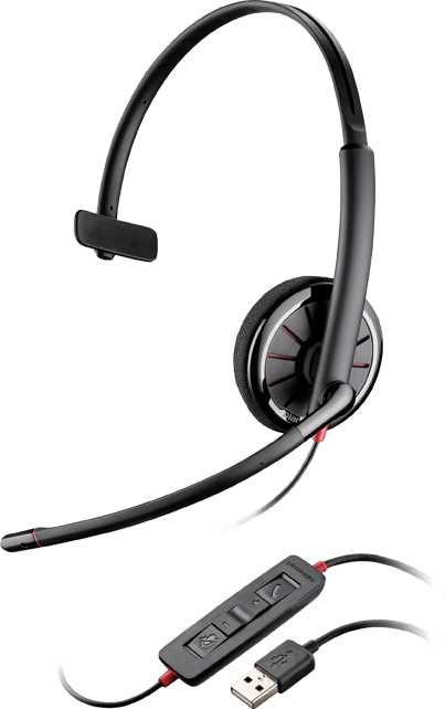 A headset USB microphone