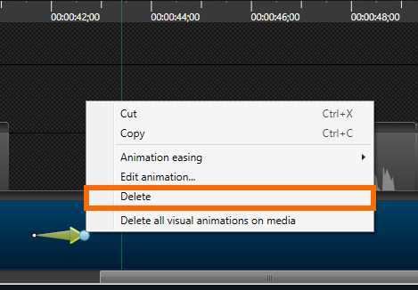 Deleting a zoom effect
