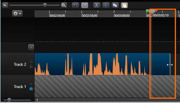 The content to be cropped in Track 2