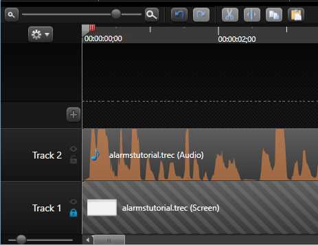 The Timeline after cutting out the selection.