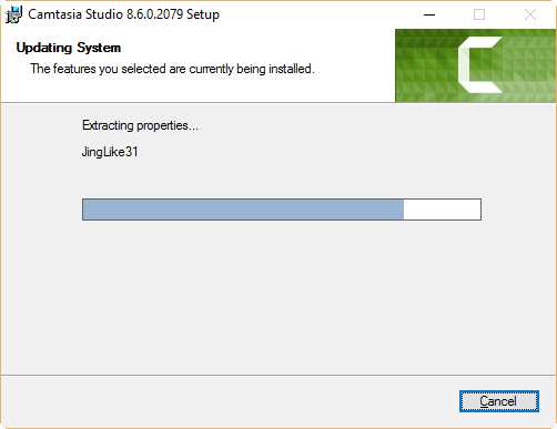 The Updating System dialog box