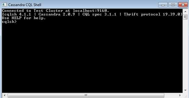 Cassandra CQL Shell on Windows