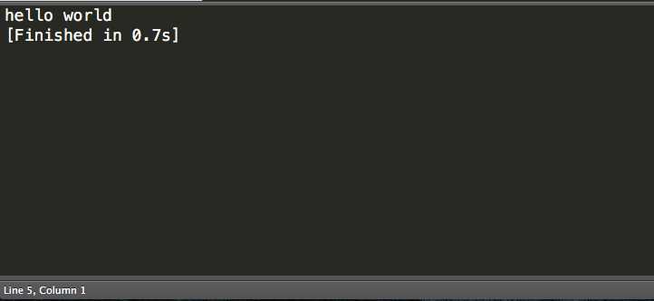 Sublime Text output