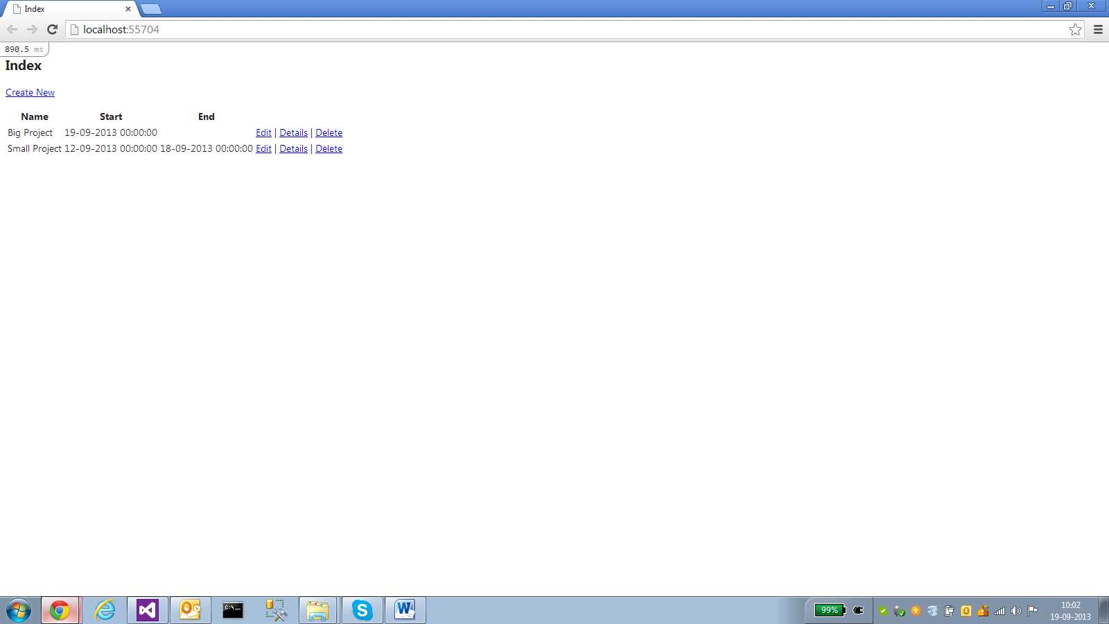 MiniProfiler indicator