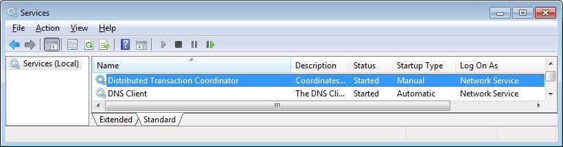 The Distributed Transaction Coordinator service