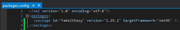 FakeItEasy added to packages.config