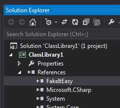 FakeItEasy assembly under References
