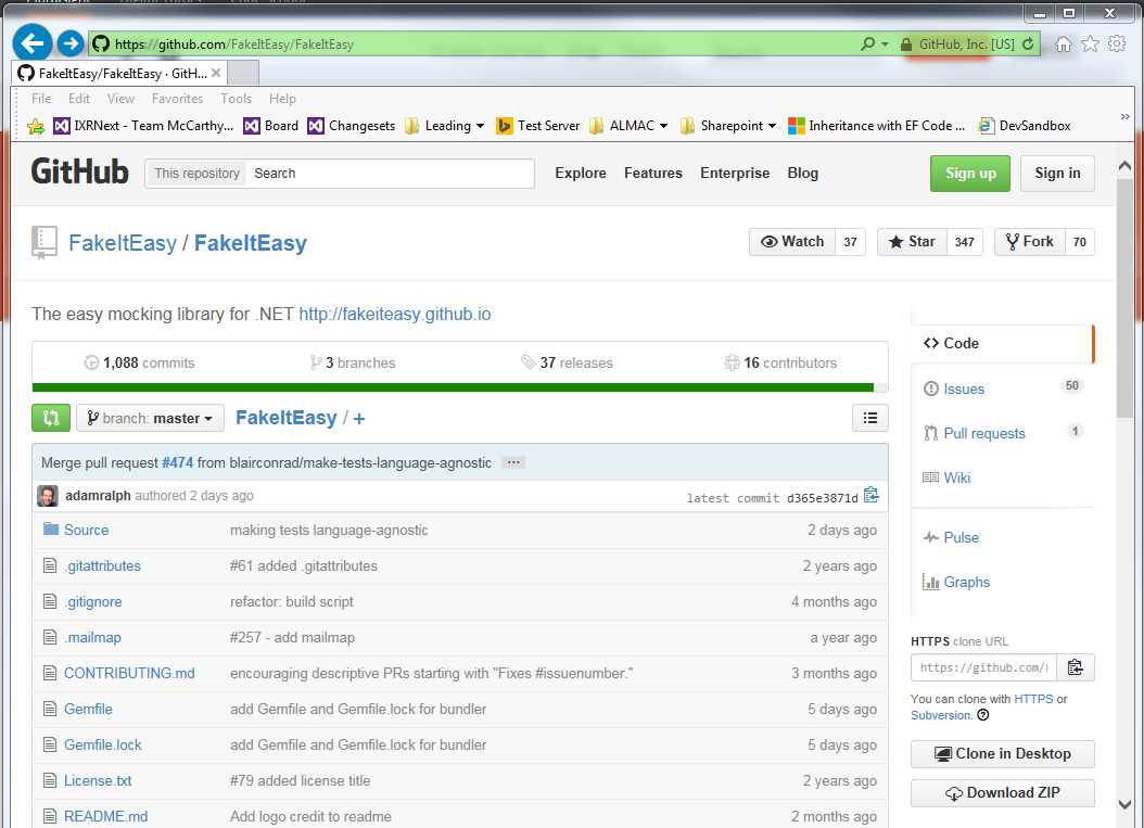 FakeItEasy on GitHub