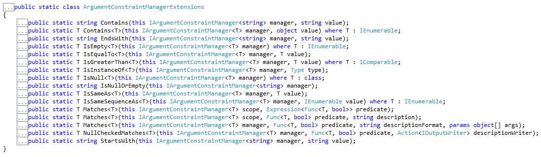 The ArgumentConstraintManagerExtensions class