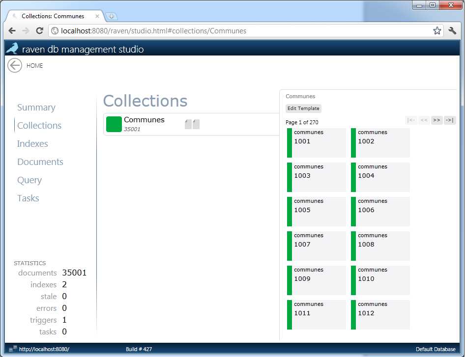 Administrative Console for Database
